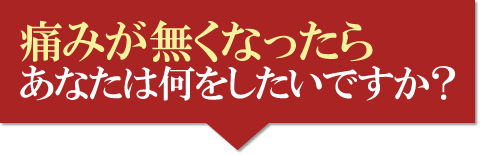 痛みが無くなったら何がしたいですか？